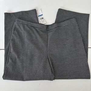 ALFRED DUNNER WOMEN'S DRESS PANTS SIZE XL CLASSIC FIT PULLON PLAID WHITE/BLACK